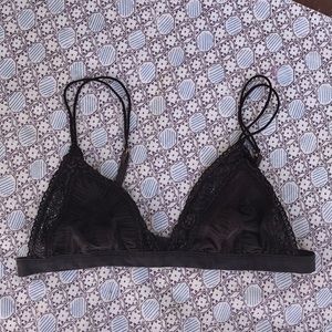 Gray lace bralette